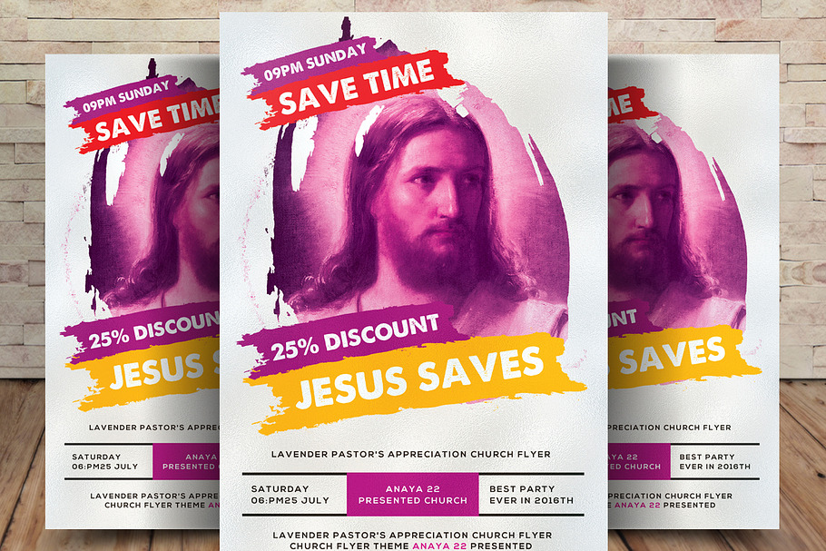 Jesus Saves Flyer Template in Flyer Templates - product preview 8