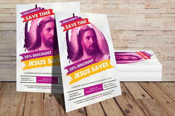 Jesus Saves Flyer Template in Flyer Templates - product preview 1