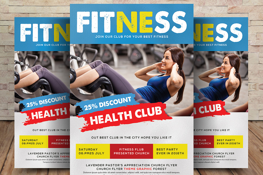 Fitness Gym Flyer Template in Flyer Templates - product preview 8