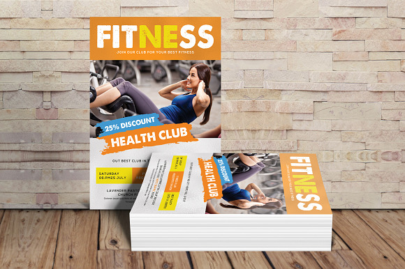 Fitness Gym Flyer Template in Flyer Templates - product preview 2