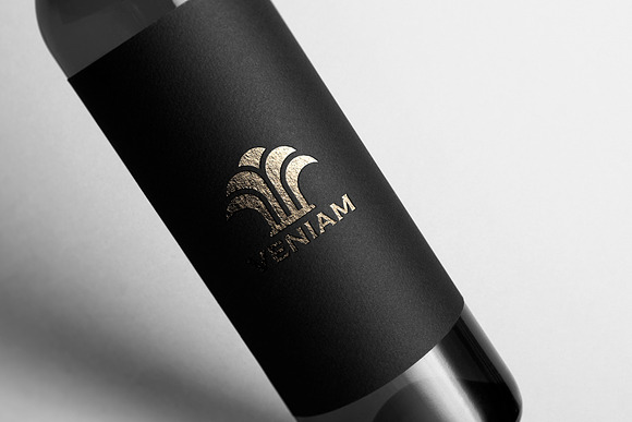 Logo Mockup Wine Bottle in Branding Mockups - product preview 5