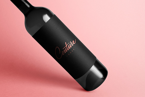 Logo Mockup Wine Bottle in Branding Mockups - product preview 7