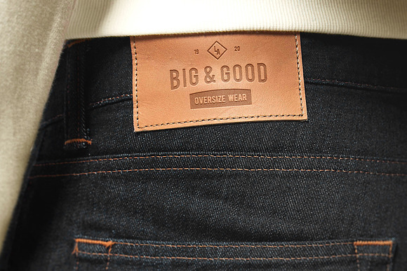 Logo Mockup Label Jeans in Branding Mockups - product preview 1