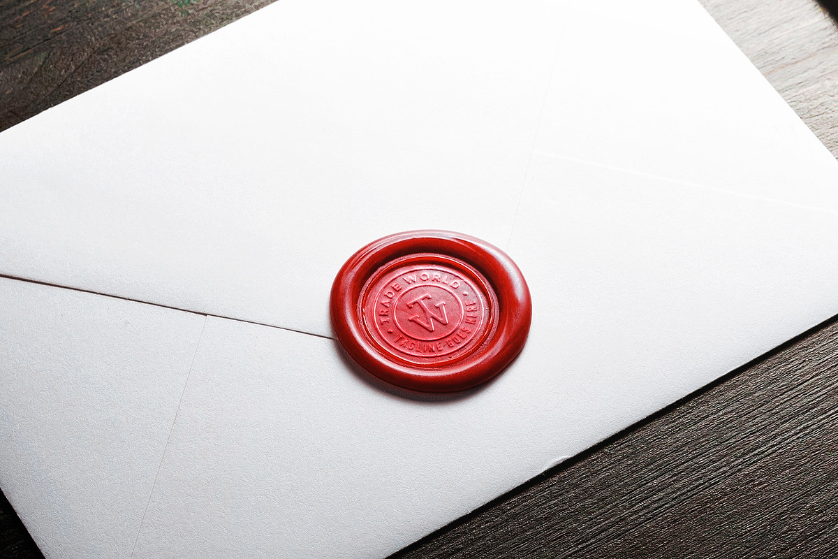 Logo Mockup Wax Seal Letter in Branding Mockups - product preview 8