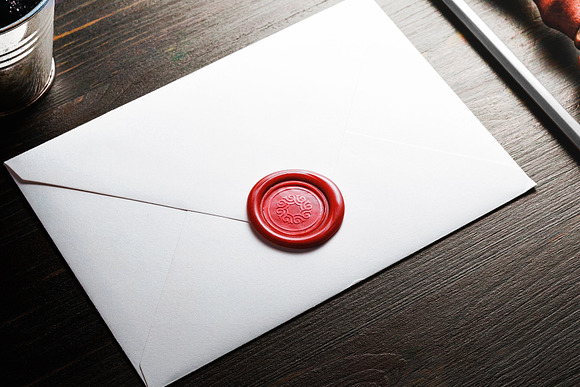 Logo Mockup Wax Seal Letter in Branding Mockups - product preview 2