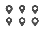 Set icons of location pin