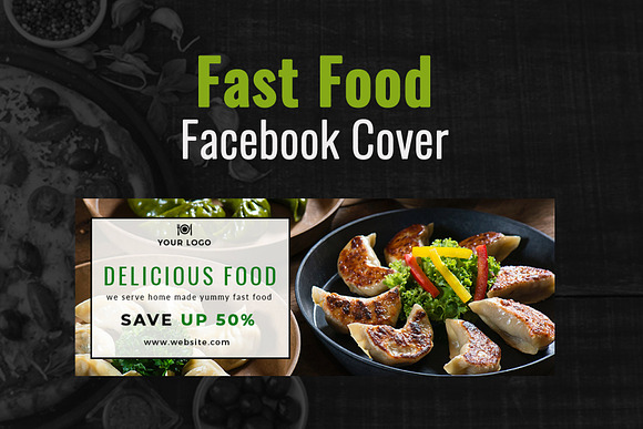 Fast Food Facebook Cover in Facebook Templates - product preview 2