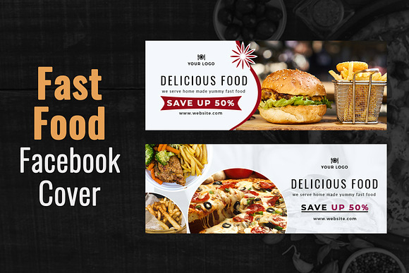 Fast Food Facebook Cover in Facebook Templates - product preview 6