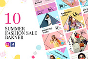 10 Summer Fashion Sale Banner