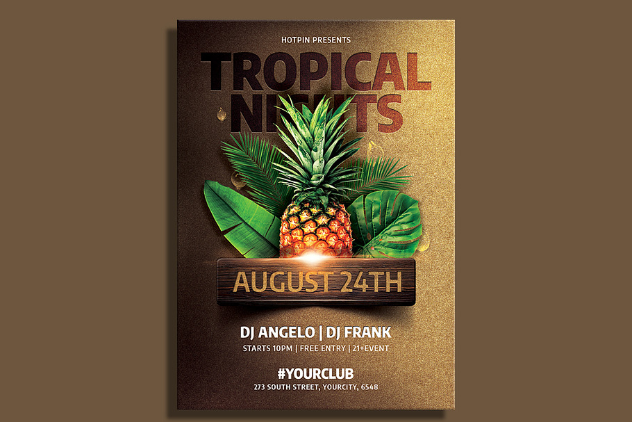 Tropical Summer Party Flyer Template in Flyer Templates - product preview 8