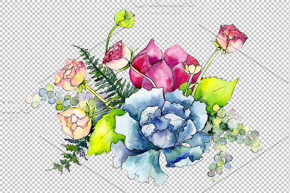 Bouquet Summer miracle watercolor in Illustrations - product preview 1