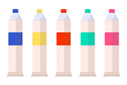 Tubes with Watercolor Paints
