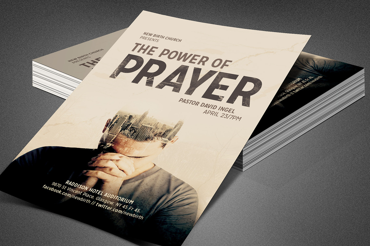 The Power of Prayer Church Flyer in Flyer Templates - product preview 8