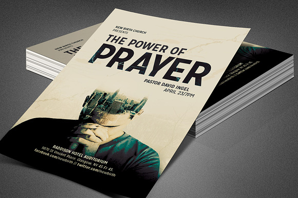 The Power of Prayer Church Flyer in Flyer Templates - product preview 1