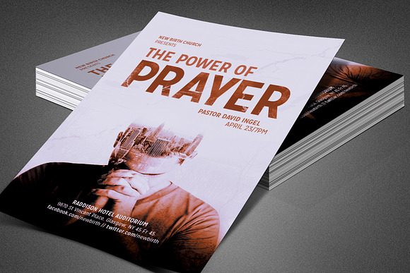 The Power of Prayer Church Flyer in Flyer Templates - product preview 3