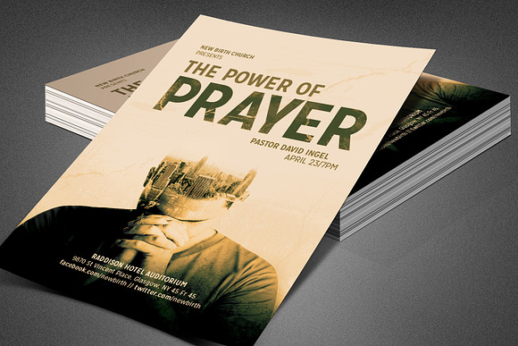 The Power of Prayer Church Flyer in Flyer Templates - product preview 4