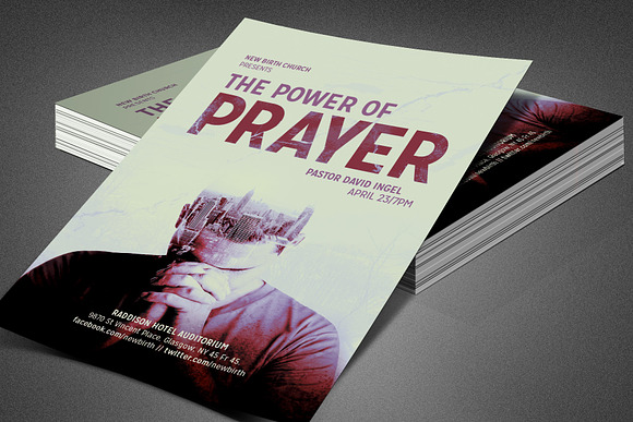 The Power of Prayer Church Flyer in Flyer Templates - product preview 6