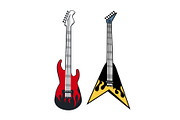 Rock and Roll Guitars Colorful