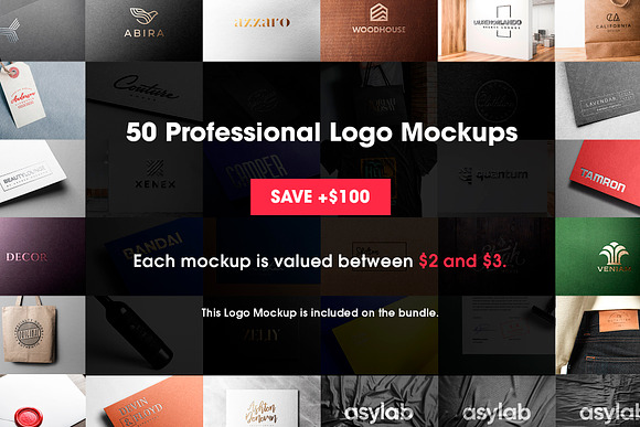 Logo Mockup Black Label Tag in Branding Mockups - product preview 7