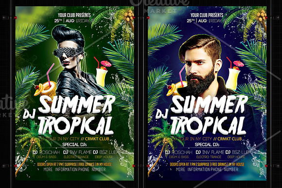 Summer DJ Flyer in Flyer Templates - product preview 1