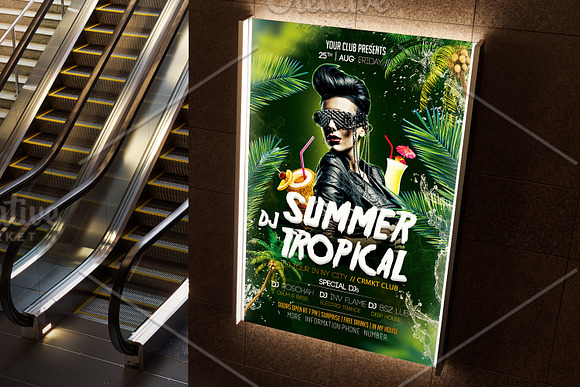 Summer DJ Flyer in Flyer Templates - product preview 2
