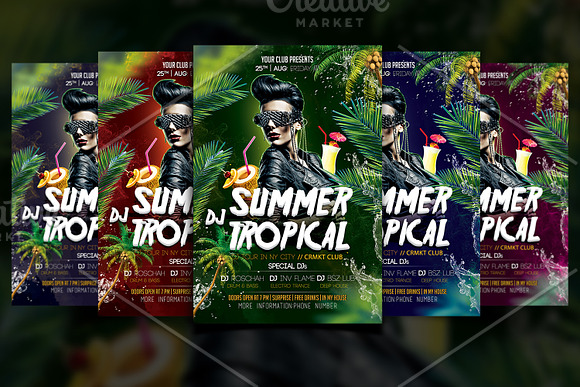 Summer DJ Flyer in Flyer Templates - product preview 3