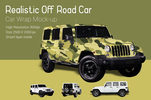 Off Road Car Mock-Up in Branding Mockups - product preview 1