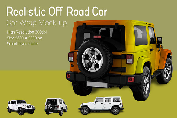 Off Road Car Mock-Up in Branding Mockups - product preview 2