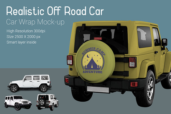 Off Road Car Mock-Up in Branding Mockups - product preview 3