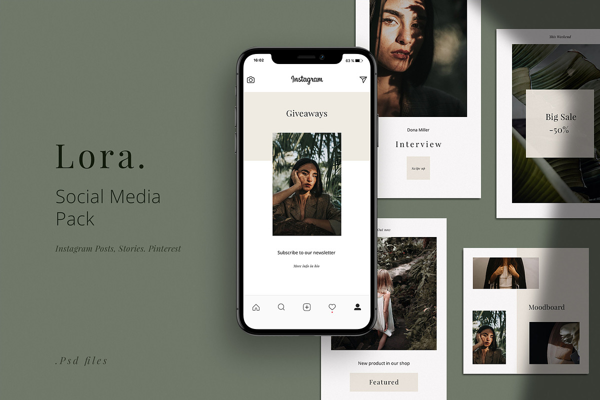LORA - Social Media Pack in Instagram Templates - product preview 8