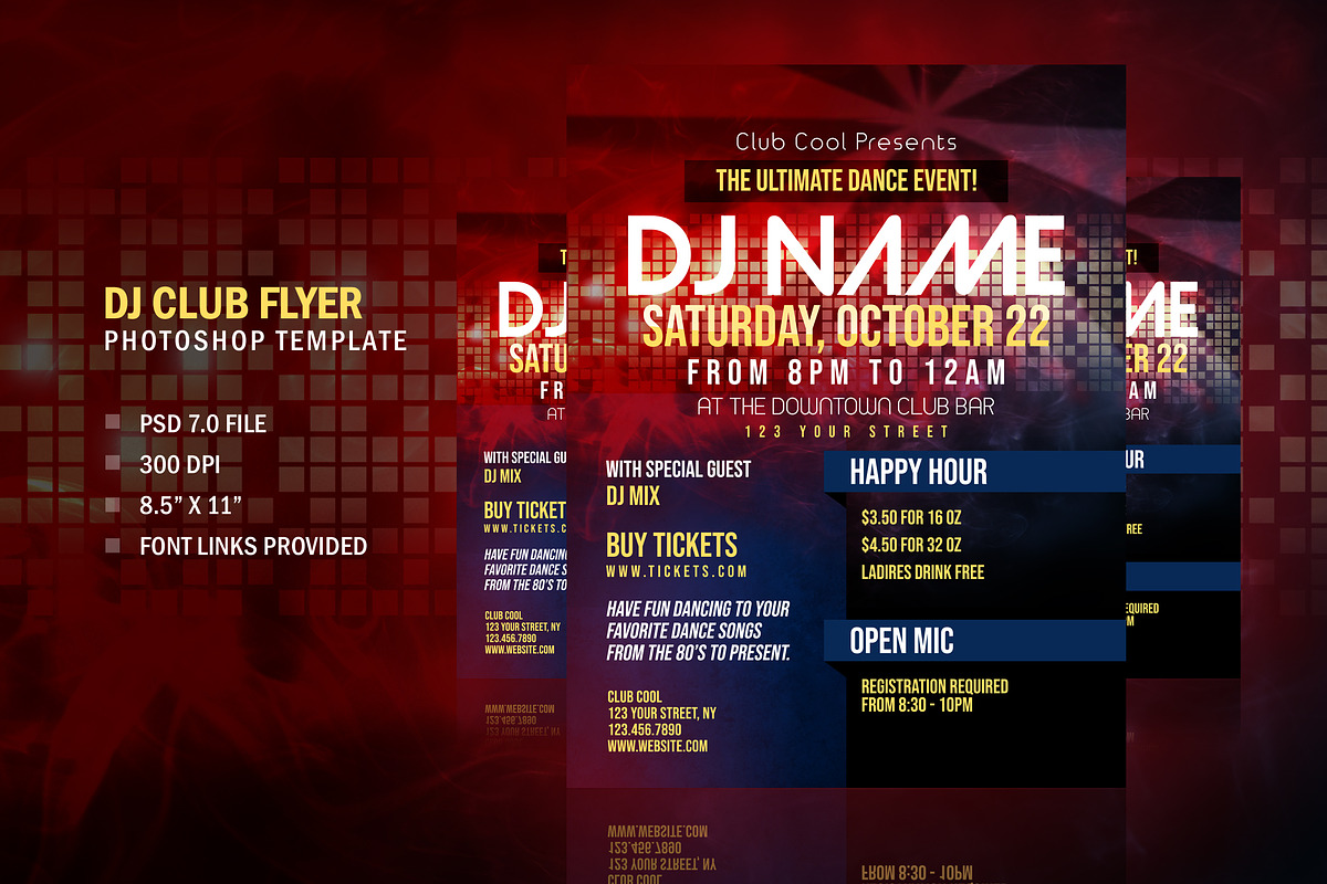 DJ Club Flyer Template PSD in Flyer Templates - product preview 8