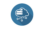 Simple Cloud Database Vector Icon