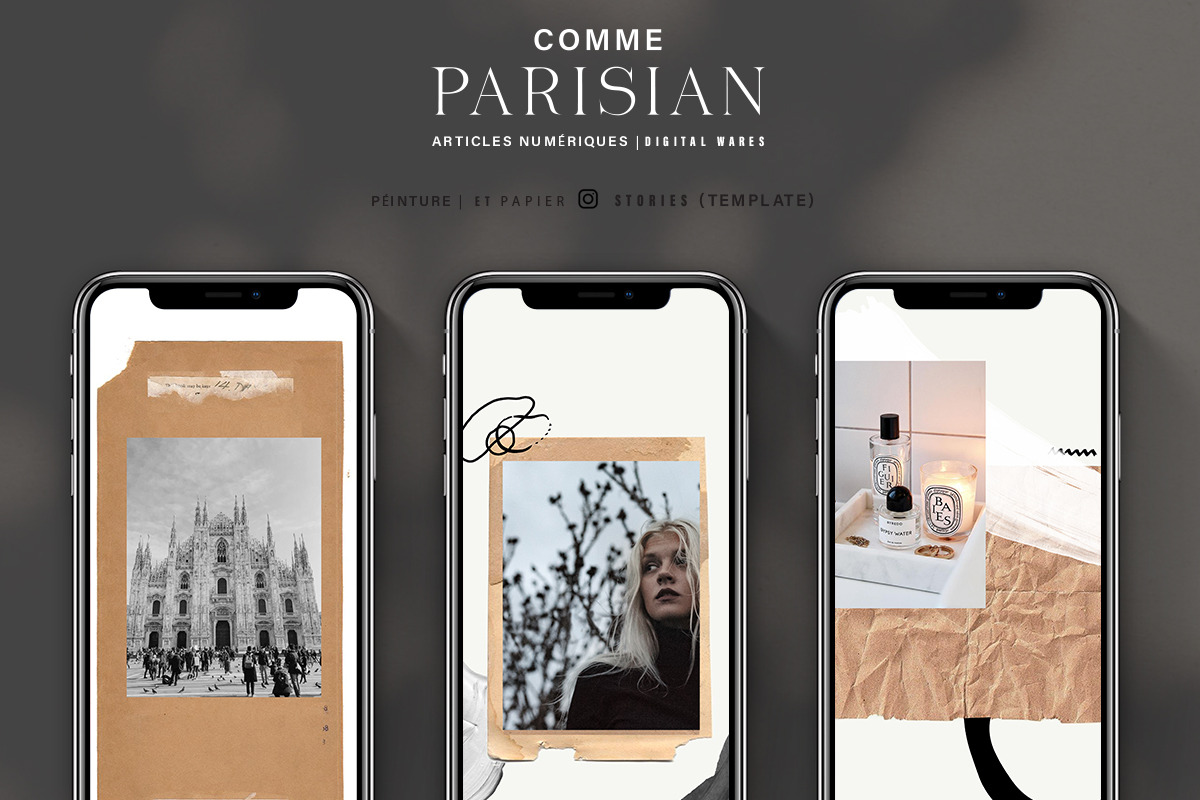Paper Paint Instagram + Template in Instagram Templates - product preview 8