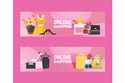 Online shopping for ladies vector