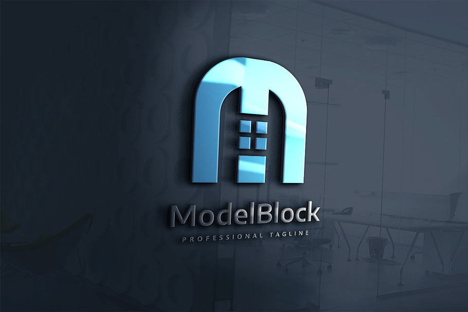 Model Block Letter M Logo