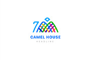 Camel house logo template.