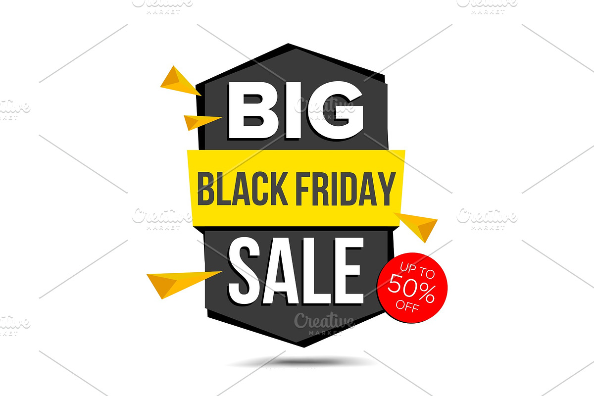 Black Friday Sale Banner Vector in Objects - product preview 8