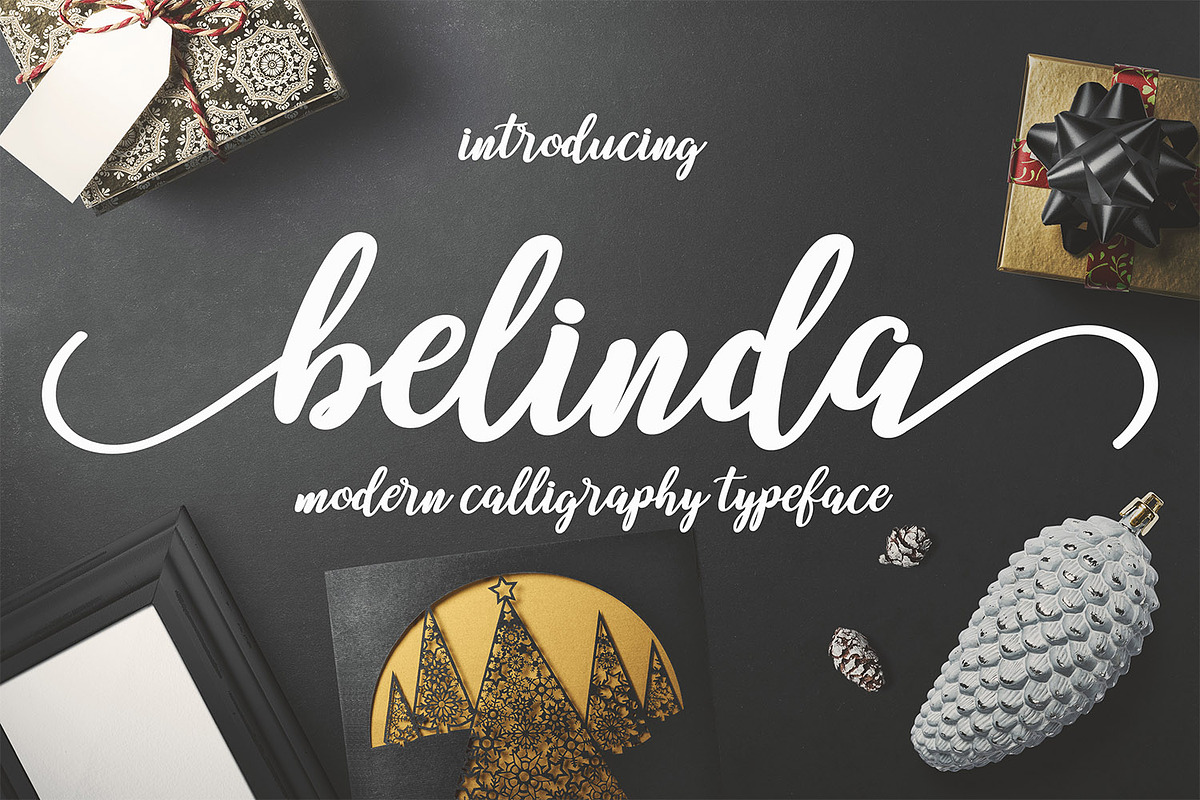 Belinda  Script in Script Fonts - product preview 8