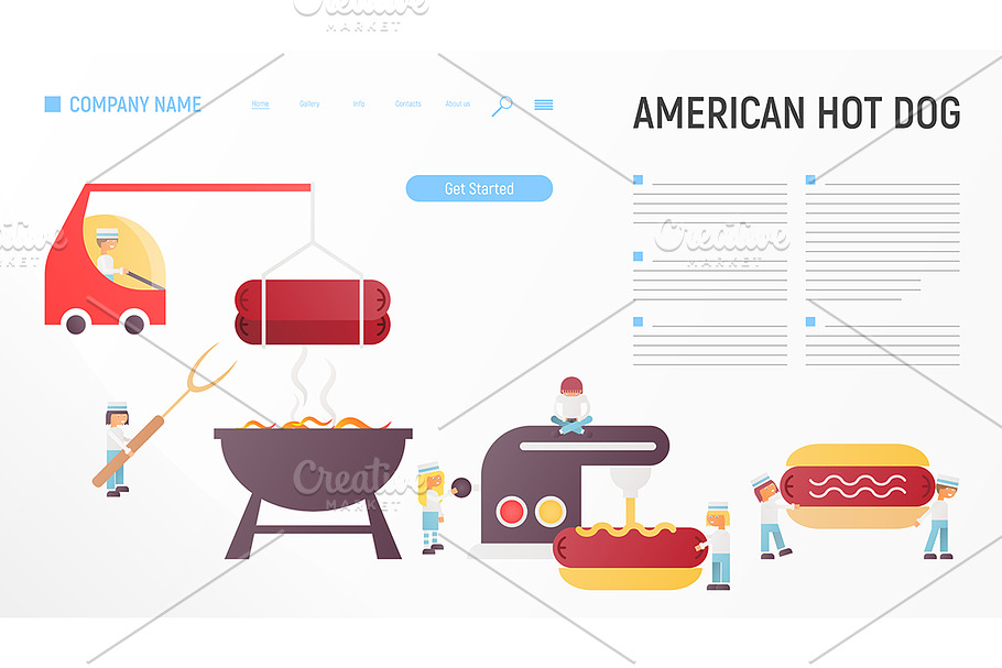 American Hot Dog in Landing Page Templates - product preview 8