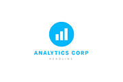 Analytics corp logo template.
