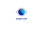 Chart eye logo template.