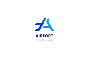 Airport logo template.