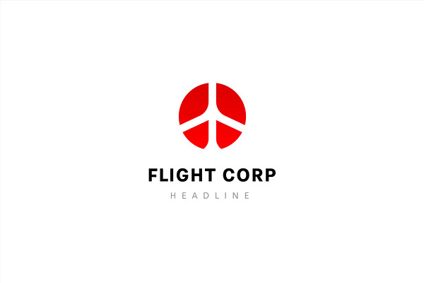 Flight corp logo template.
