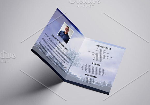 Funeral Program Template - V895 in Brochure Templates - product preview 2