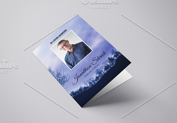 Funeral Program Template - V895 in Brochure Templates - product preview 4