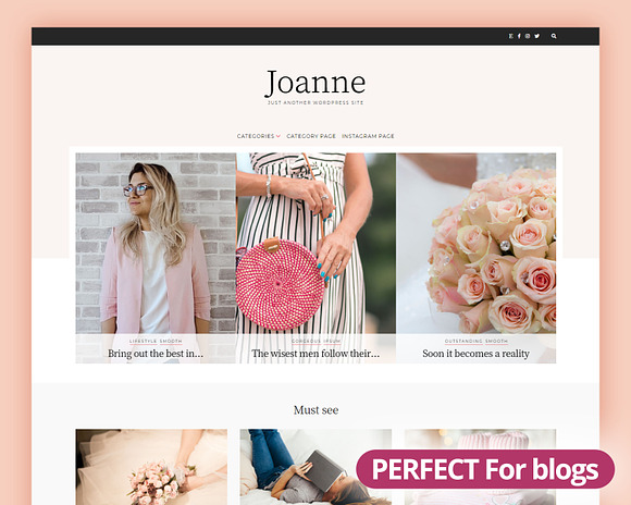 WordPress Blog Theme - Joanne in WordPress Blog Themes - product preview 2