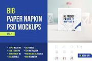 Big Paper Napkin PSD Mockups