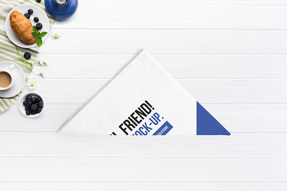 Big Paper Napkin PSD Mockups in Branding Mockups - product preview 3