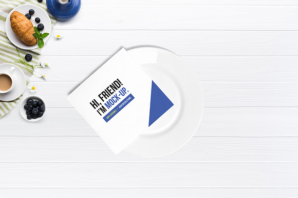 Big Paper Napkin PSD Mockups in Branding Mockups - product preview 4
