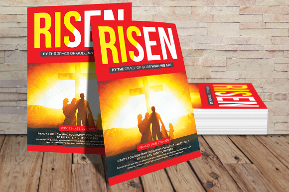 Risen Church Flyer Template in Flyer Templates - product preview 1